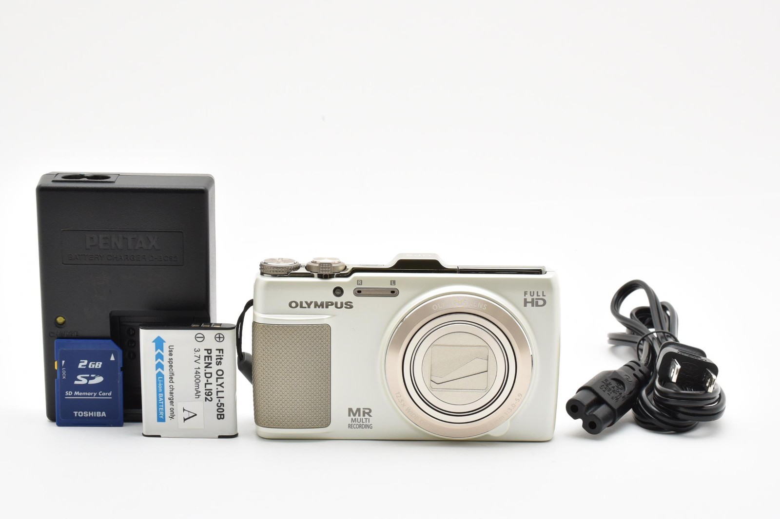 OLYMPUS - OLYMPUS オリンパス SH SH-25MR WHITE Olympus SH-25MR White 16.0MP Compact Digital Camera [EXC++]