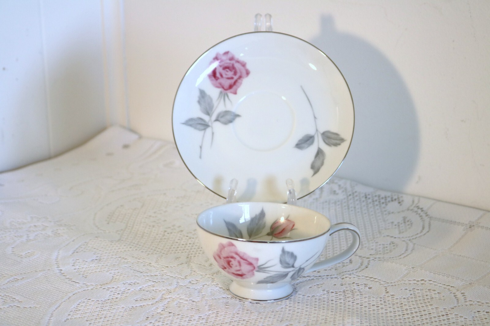 Rose様 NARUMI CLASSIC ROSE 5226 JAPAN Pink Roses Cups & 6 1/4