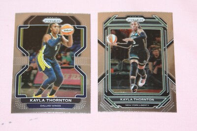 KAYLA THORNTON (2) 2022 & 2023 WNBA PRIZM #48 & 113 DALLAS WINGS / NY LIBERTY