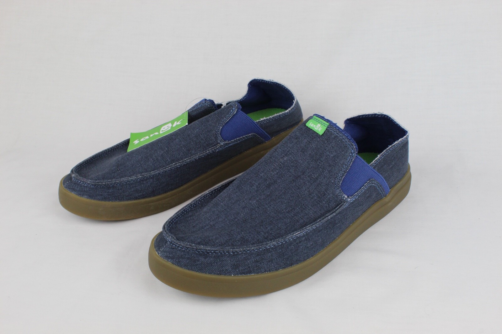 Sanuk Pick Pocket Slip-On Sneaker - Size 9.5 - Navy/Gum - Comfortable!
