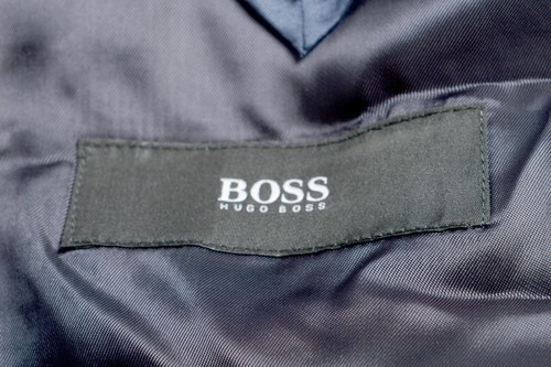 Pre-owned Hugo Boss Men's Jeckson/lenon1 Regular Fit 100% Wool Blue Plaid Two Button Suit