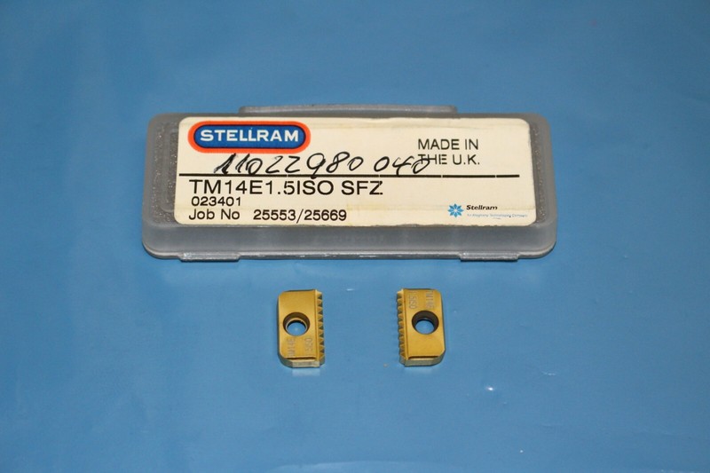 2x Stellram Tm14e1.5iso Sfz Wendeplatten GewindefrÃ¤Ser Tm14 E 1,5 Mm Iso