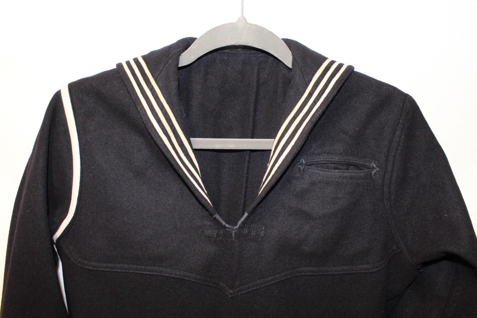 WWI / WWII US NAVY BLUE WOOL UNIFORM TOP BOATSWAIN'S SAILOR