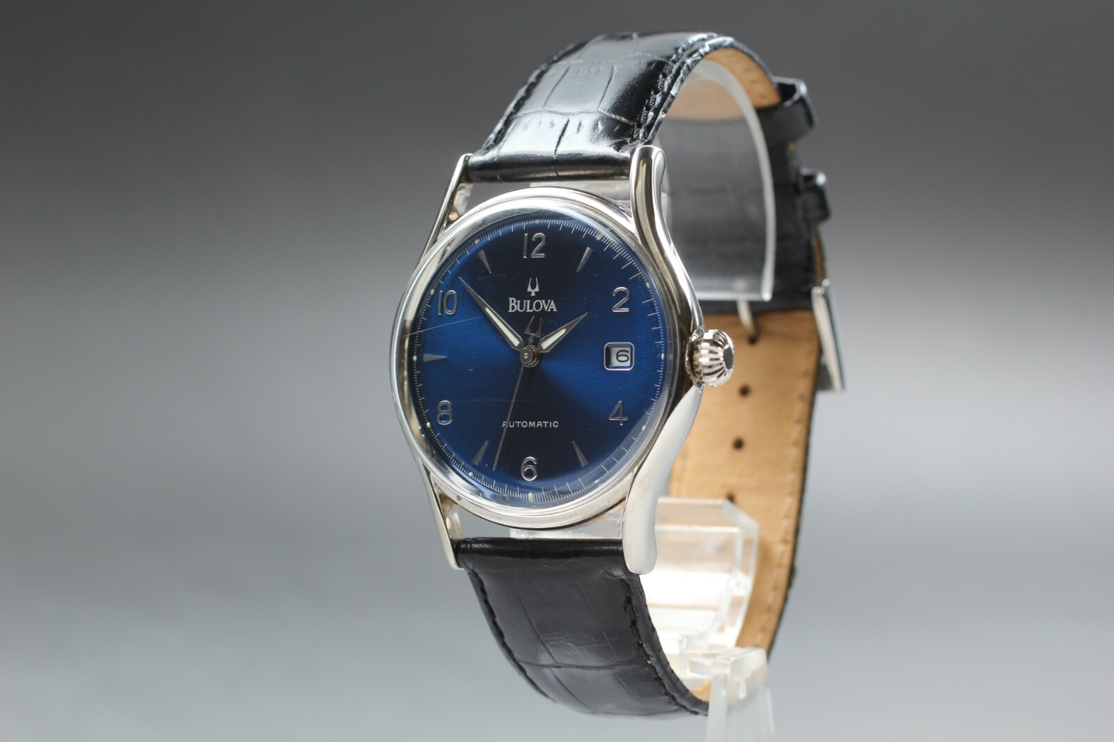 【ファッション通販】の商品をすべて Near Automatic 30m Date Dial Blue 46091 Classic BULOVA MINT* 時計