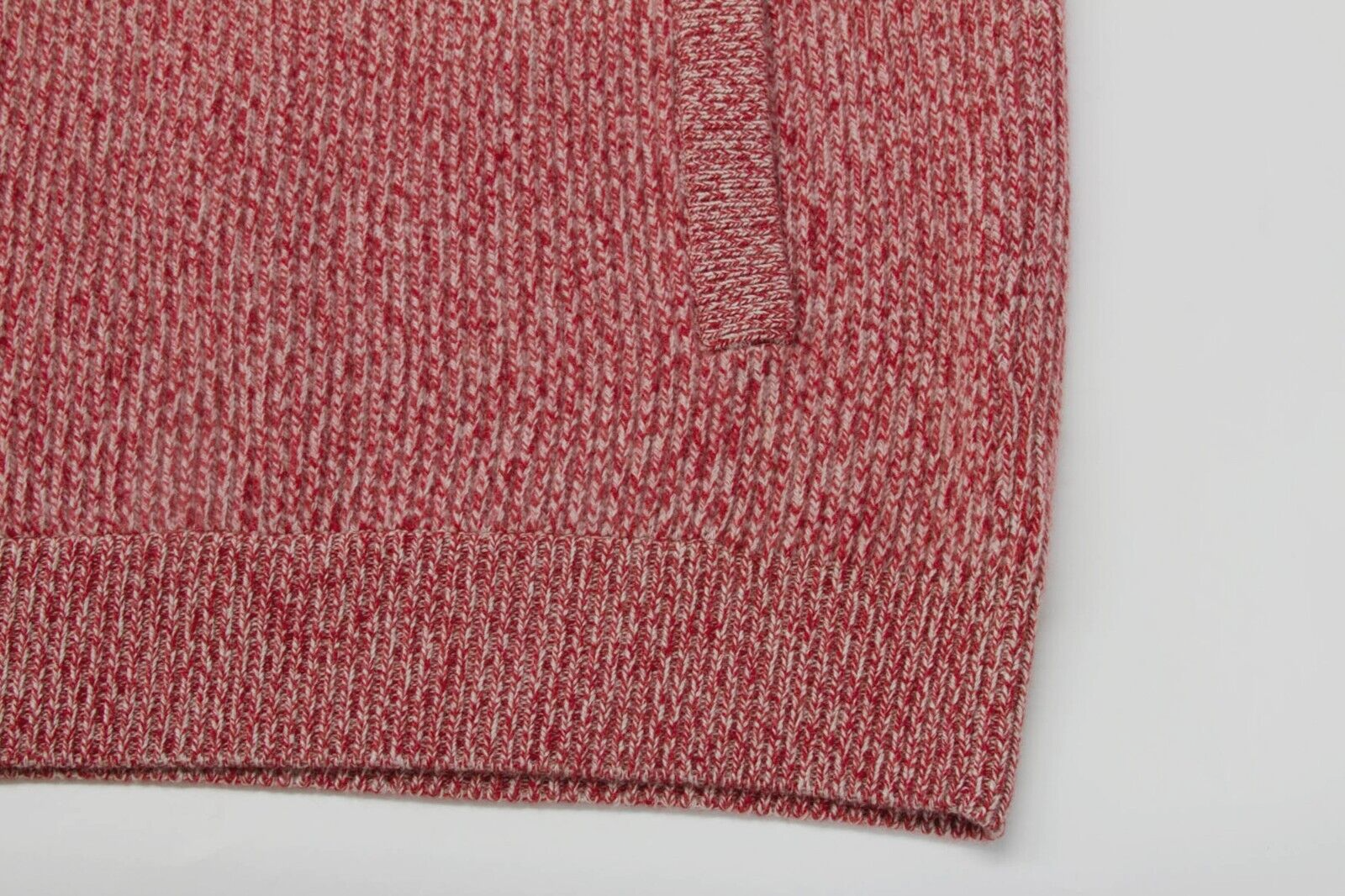 Pre-owned Brunello Cucinelli $3100  Cashmere Blend Chunky Henley Sweater 50/ 40us A232 In Red