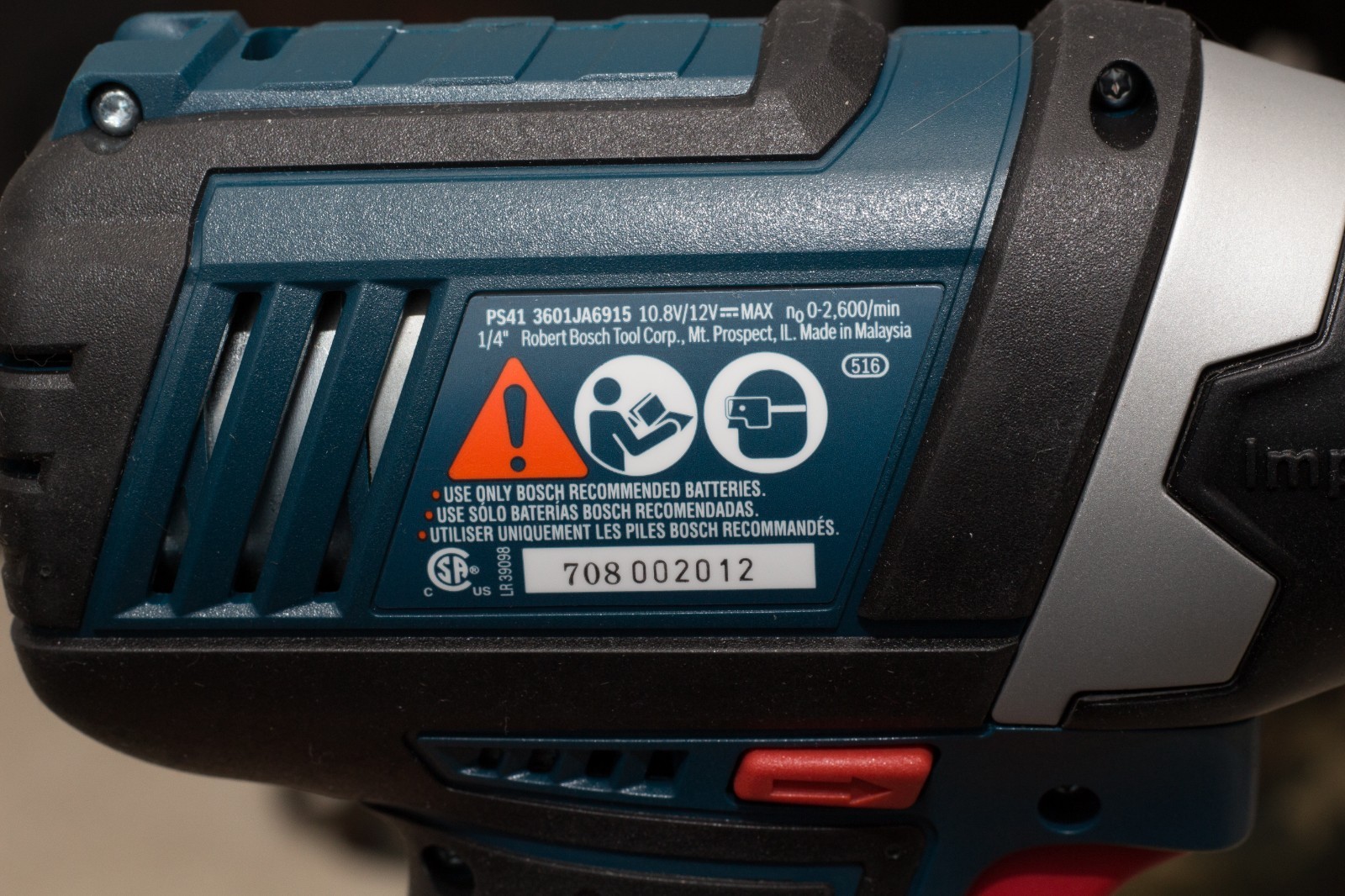 New Bosch 12V Lithium Ion PS41B 1/4