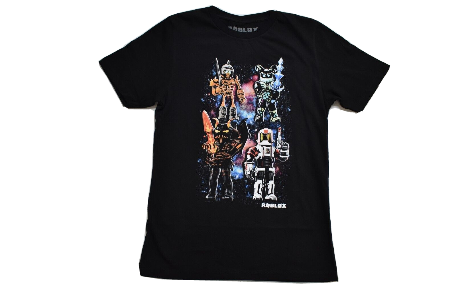 Roblox Youth Boys Multiple Character Space Graphic Black Shirt New S, L, XL