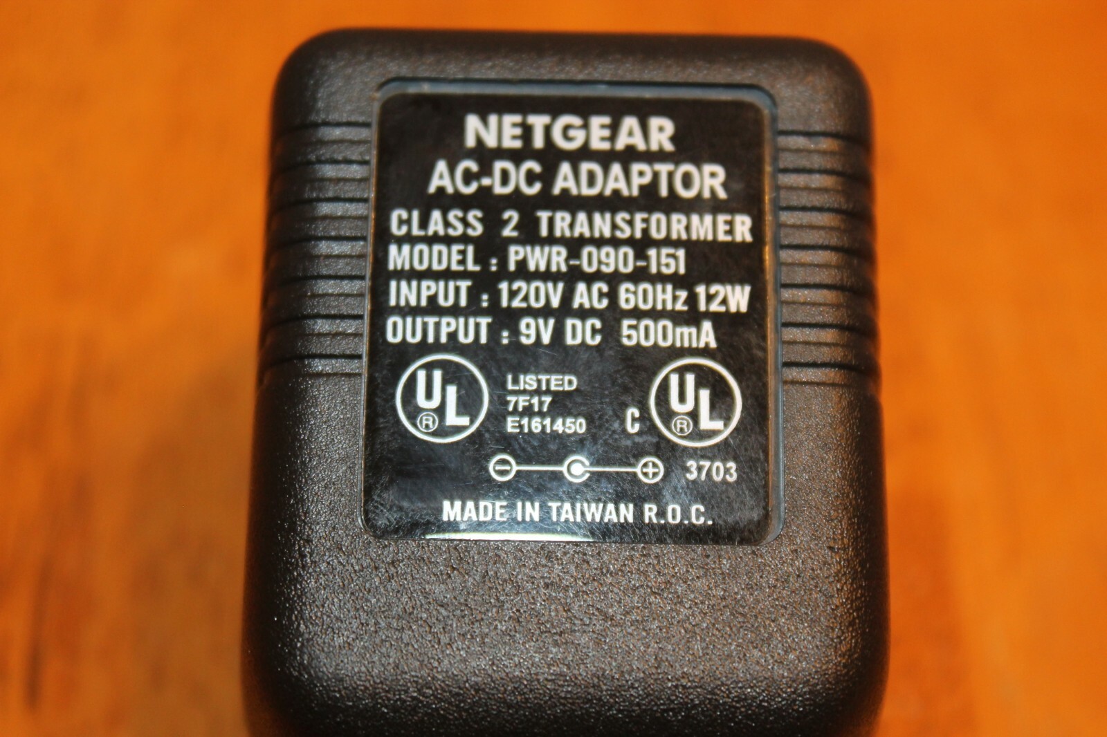 NETGEAR PWR-090-151 AC-DC ADAPTER 9V DC 500mA 12W CLASS 2 TRANSFORMER