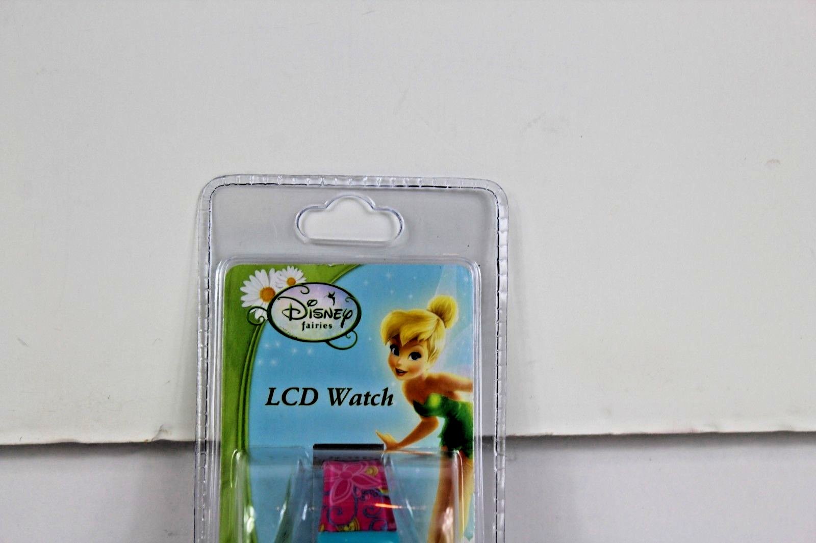 Disney Fairies LCD Watch Tinkerbell Fawn Silvermist Pink Teal Floral Battery NIP