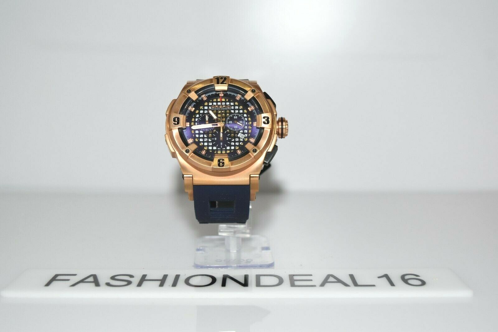 Pre-owned Orefici Regata Evolution Rg Blue Chrono Orm14c4808 Msrp $895 Watch