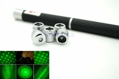 5 in 1 5 Patterns 532nm Green Laser Pointer with 5 Star Caps Good for Festival