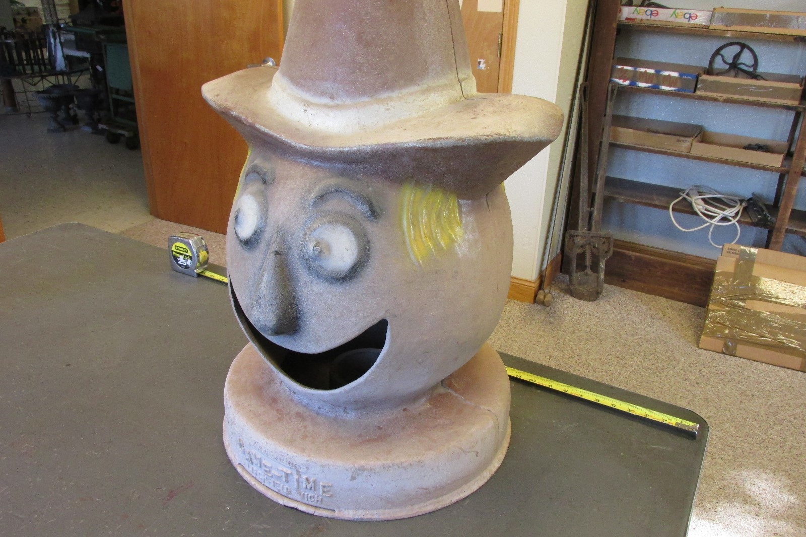 OLD WIZARD OF  OZ    SCARECROW  ,  GAME TIME PLAY GROUND  FINIAL LITCHFIELD MICH