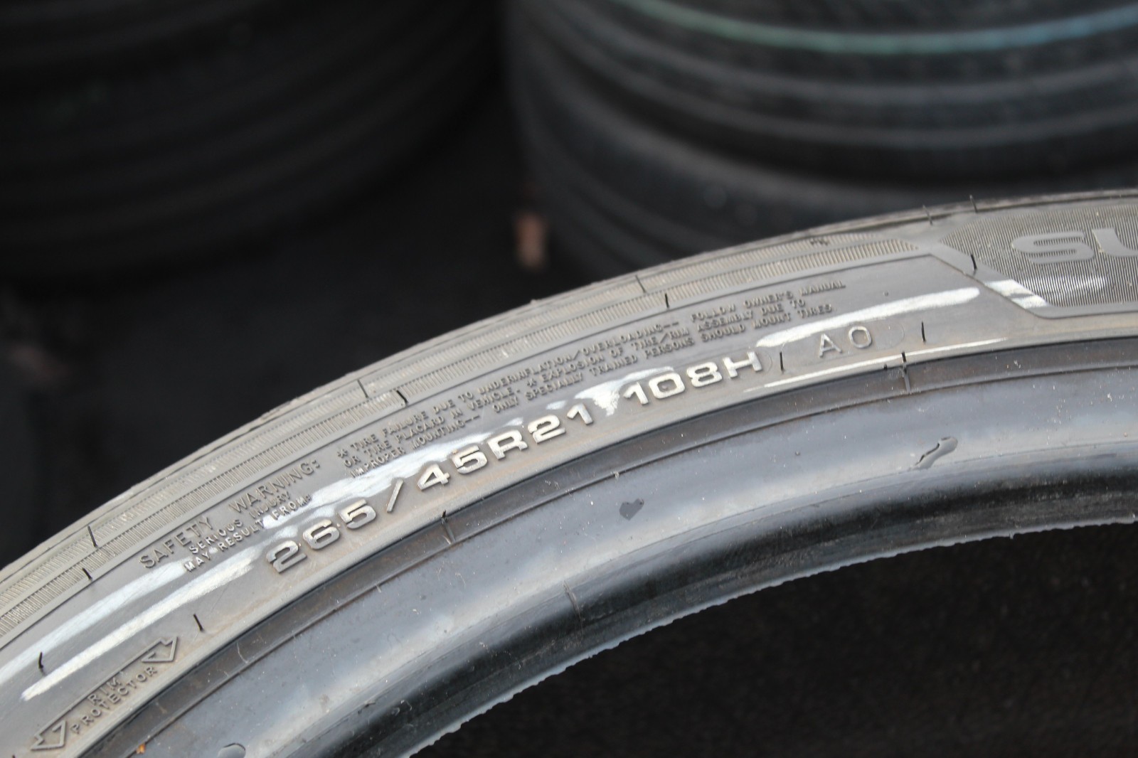 265 45 21 Goodyear, Eagle F1, XL, AO, 108H, x2 A Pair 6.5mm (F1_tyres) L3865