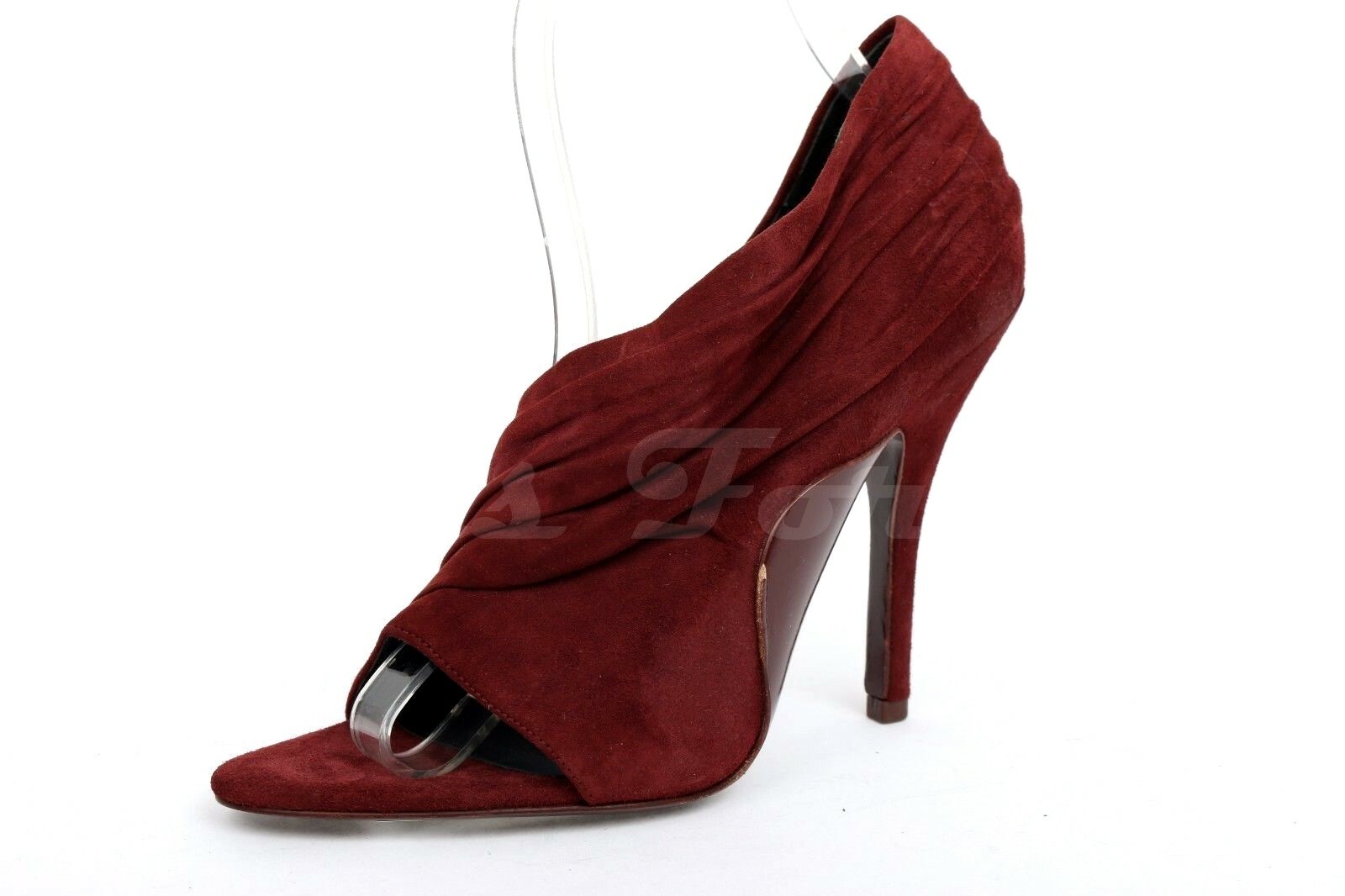 Womens ALEXANDER WANG burgundy suede open toe heels sz. 36 NEW!