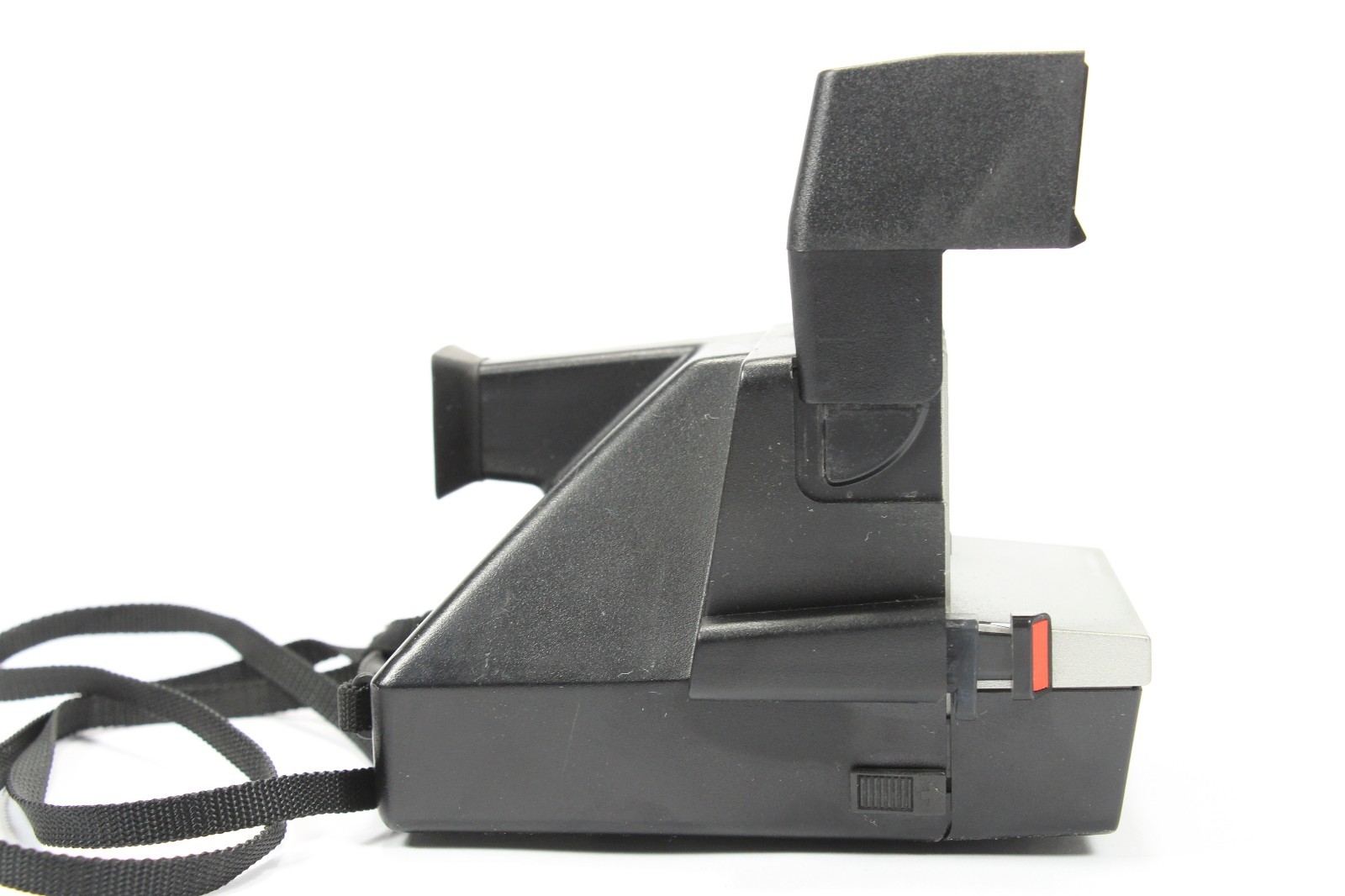 Vnt POLAROID SUN 600 LMS Land Camera Black Strap Eye Cup Clean USA Tested Works