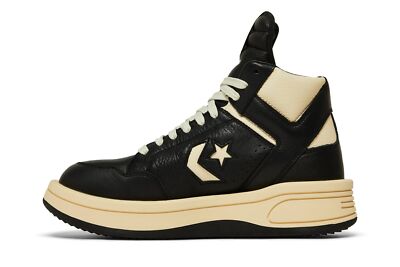 Pre-owned Converse Rick Owens X Turbowpn Mid 'black Cloud Cream' A03945c Men's Shoes In White