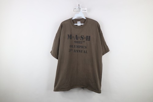 mielu classic pattern series Tシャツ Vintage Y2K Mens 2XL Faded Spell Out MASH Olympics TV Show T