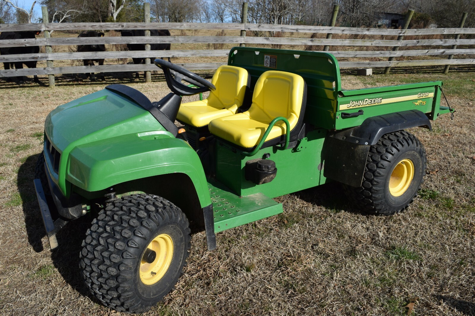 (2 Seats) Yellow Seat for John Deere Gator CS TS TX 4X2 AM133476 - Yellow