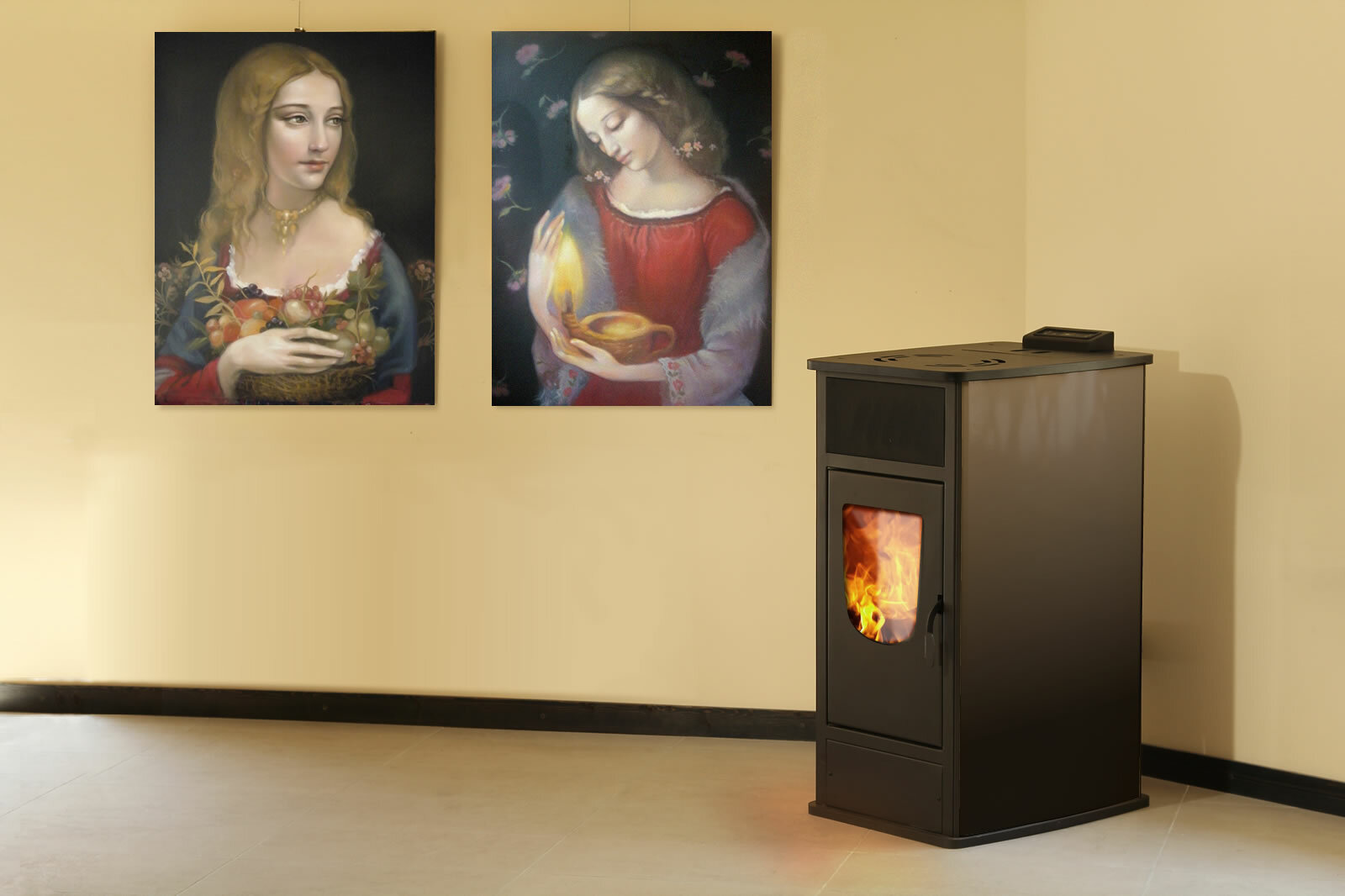 Davinci Hidro  dv140 met ingebouwde  cv set  14kw cv pelletkachel  voor ca 140m2