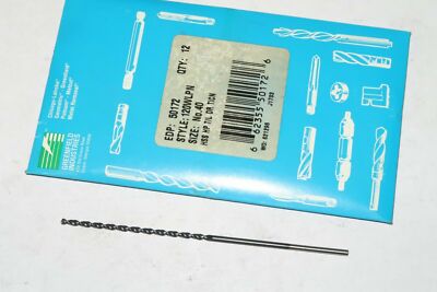 4 pcs GREENFIELD #40 Parabolic Taper Length TiCN Coated Drills 120WLPN 50172 USA