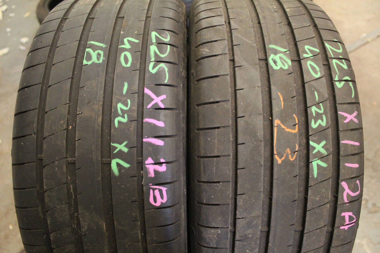 225 40 18 Goodyear, Eagle F1 Asy 6, XL, 92Y, x2 A Pair 6.0mm (F1_tyres) X112