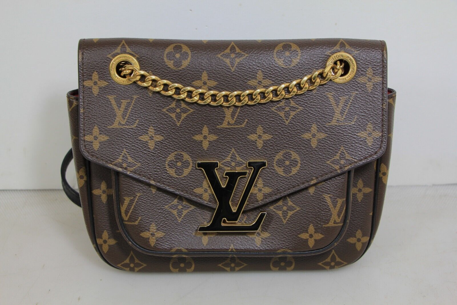 Louis Vuitton Passy Shoulder Bag Brown Canvas Coated