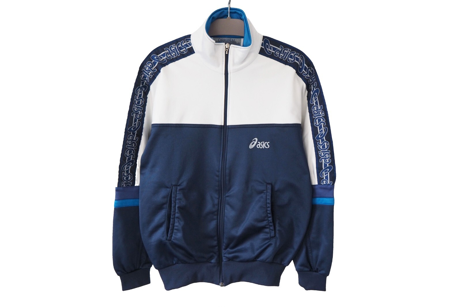 【archive】90s Euro asics Track jacket 希少 Vintage ASICS Track Jacket Full Zip Size S blue 90s