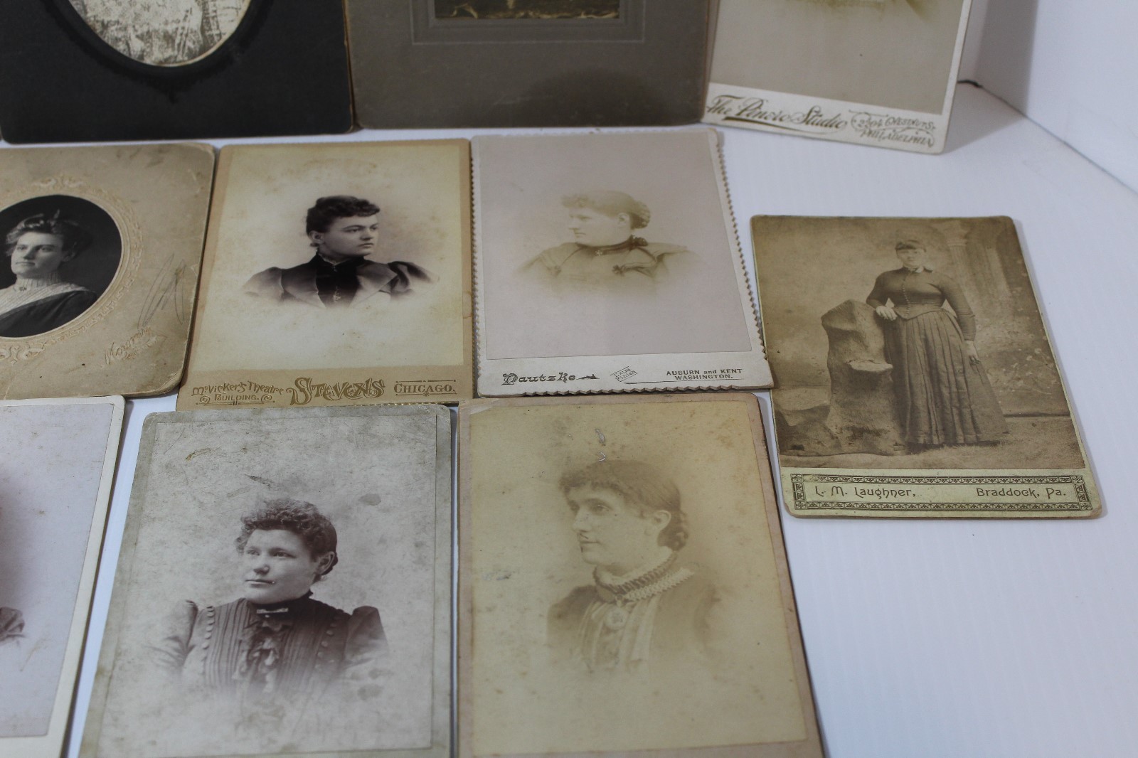 19 Antique Victorian Cabinet Cards Photographs Photos Women Ladies