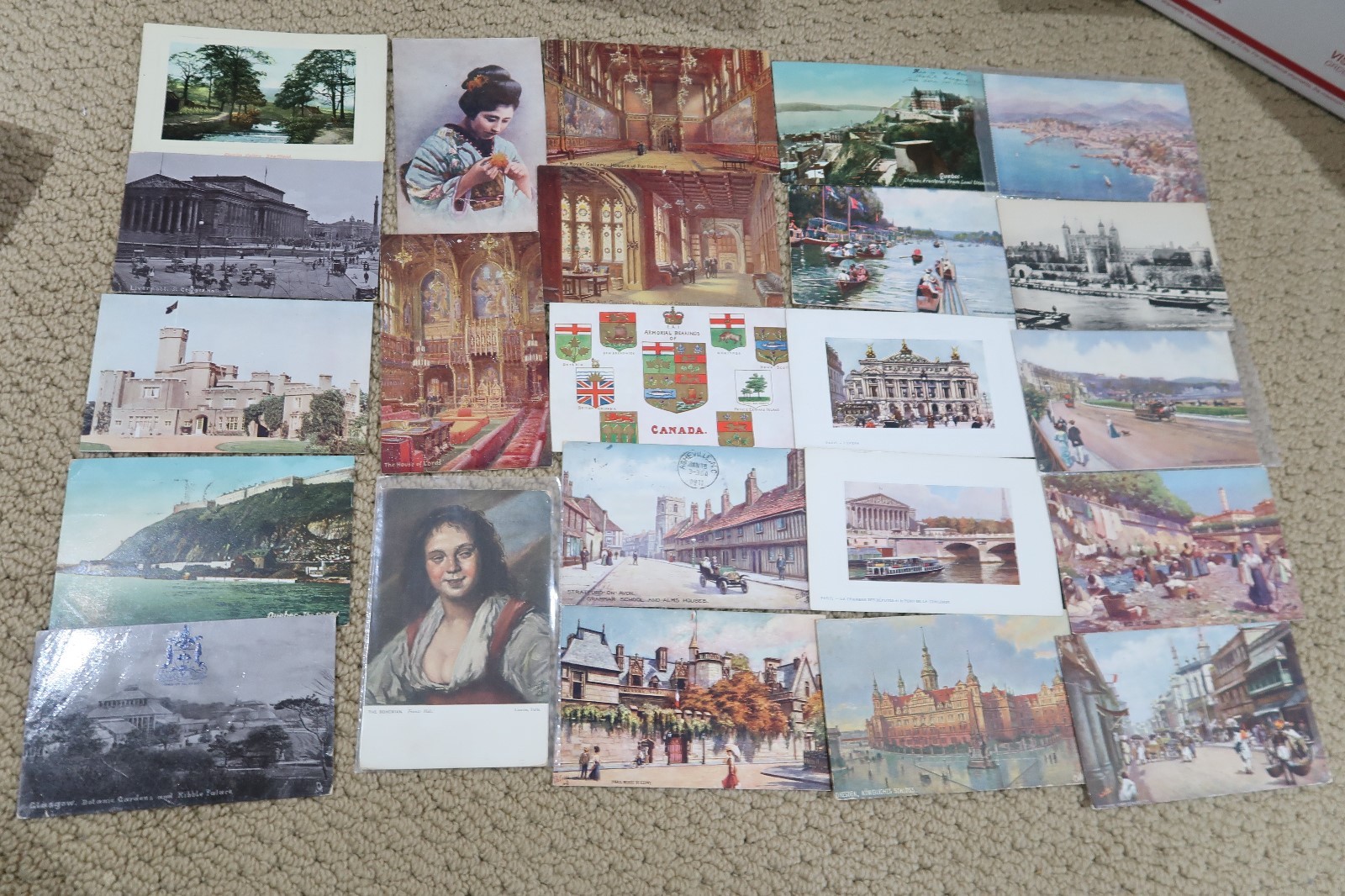 Huge Lot of Over 400 Vintage Postcards Tuck Publishing Asia Europe UK England
