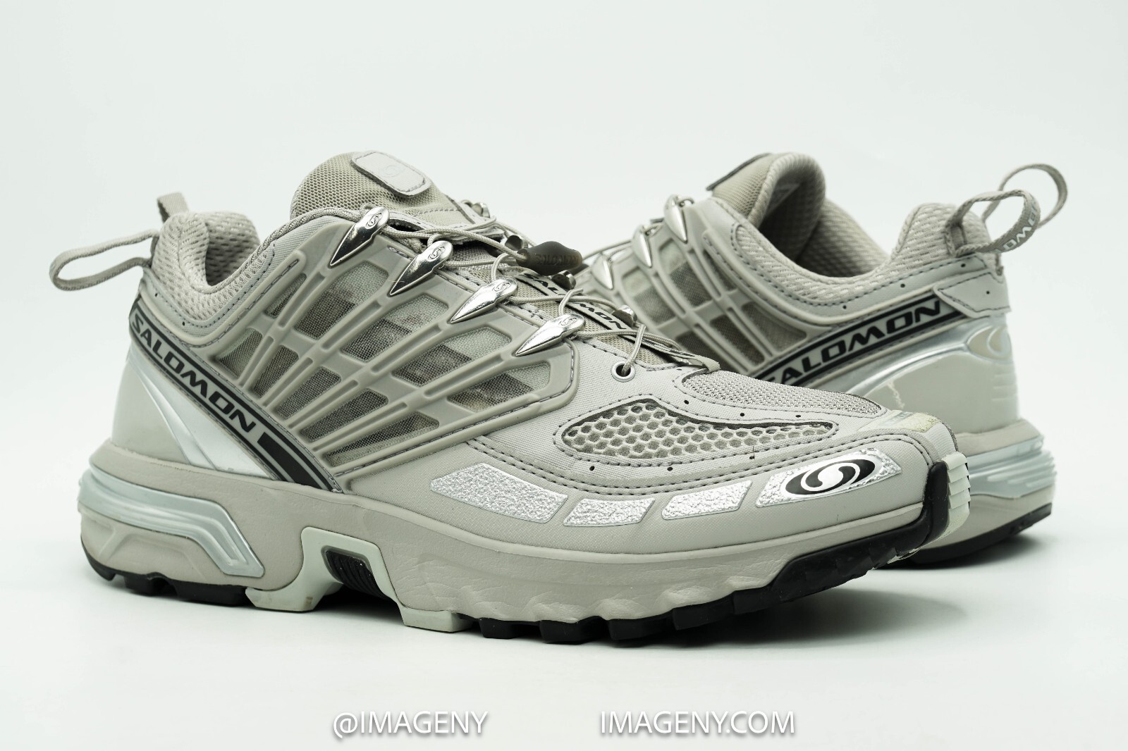 国内発送 Salomon ACS PRO☆l/Ghost Gray/Silver llic X Salomon ACS PRO Metal/Ghost Gray/Silver Metallic X size 9.5