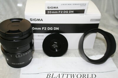 SIGMA 20mm F2.0 DG DN CONTEMPORARY PRIME LENS LEICA L NEW in FACTORY BOX & HOOD