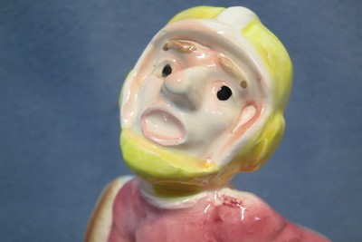 Vintage E.O. Brody Painted Ceramic Football & Player Planter #05074 Japan 6 1/4