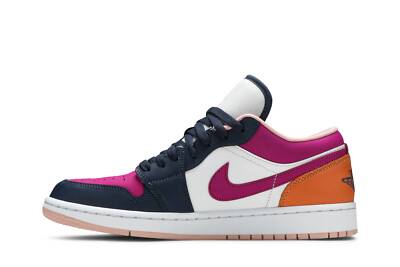 Pre-owned Jordan Air  Wmns Air  1 Low Se 'mismatched - Purple Magenta' Dj4342-400 In White
