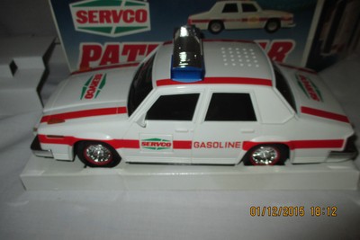 1994 SERVCO PATROL CAR  SIREN  LIGHTS  MIB     HESS WILCO  GIFT COLLECTOR  MODEL