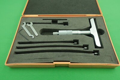 Mitutoyo 129-131 Depth Micrometer 0-4'' .001'' with 4'' Base
