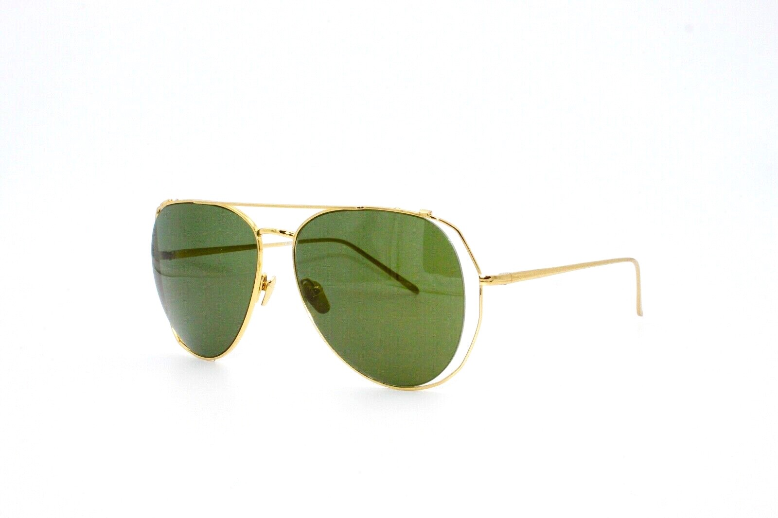 Pre-owned Linda Farrow Sunglasses Lfl/397/1 61-16-145 Made In Japan In Green