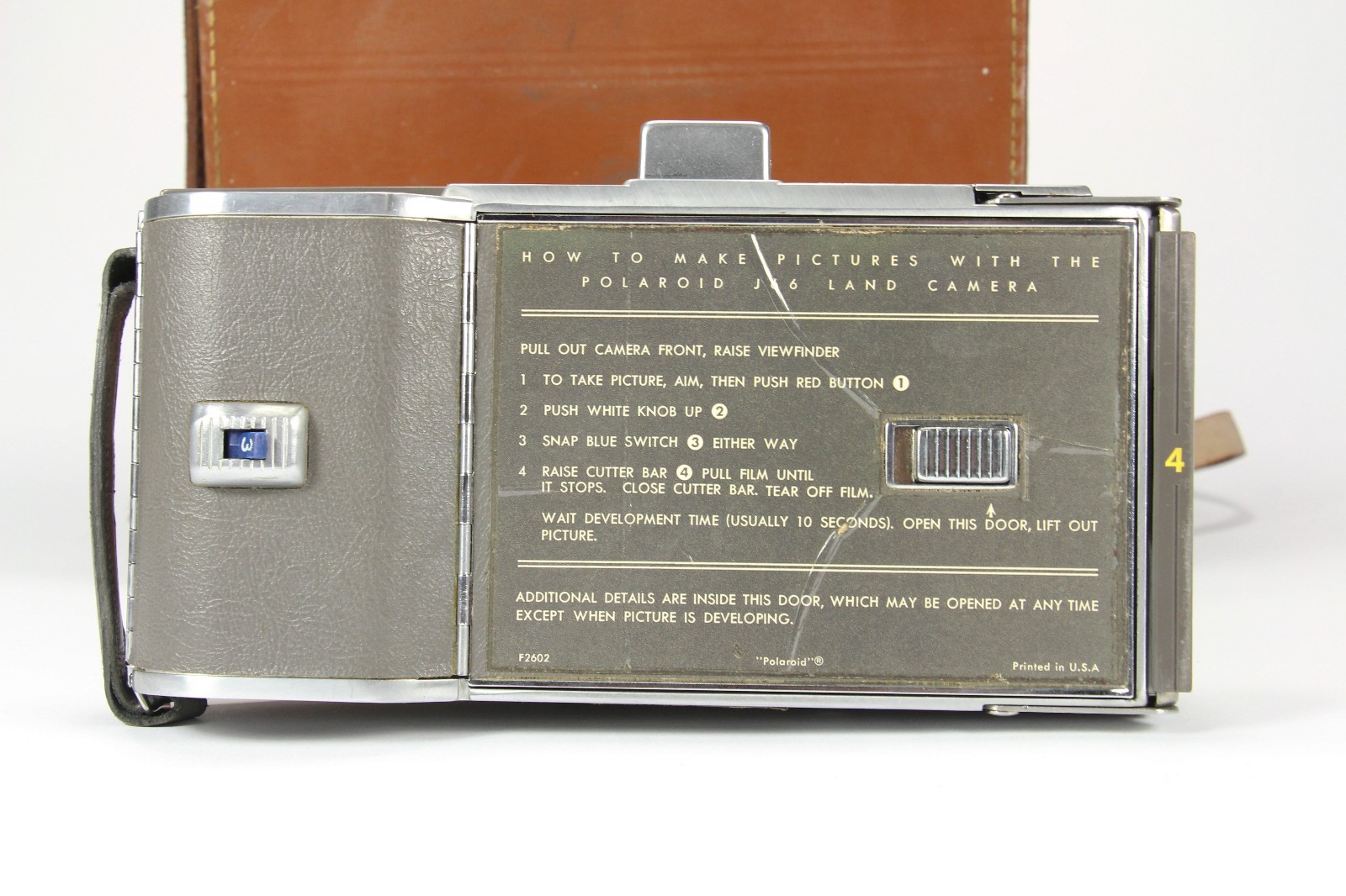 Vintage Polaroid Land Camera J66 case flash