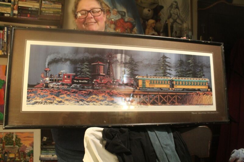 Signed Numbered Fred Bonn Rio Grande Railroad Print Firetrucks Rocky Mtn 281/300