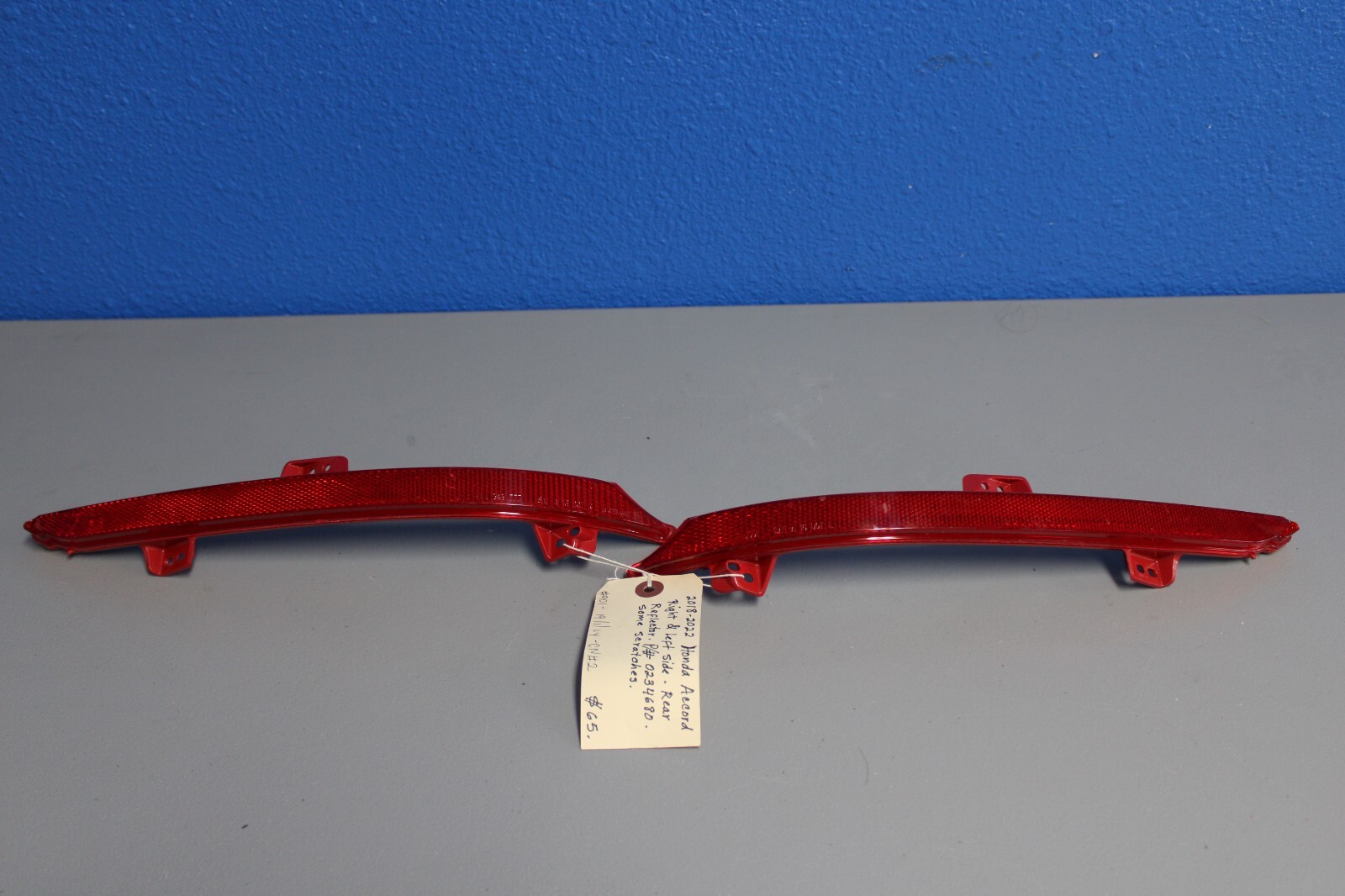 2018 2019 2020 2021 2022 HONDA ACCORD RIGHT & LEFT SIDE REAR REFLECTOR