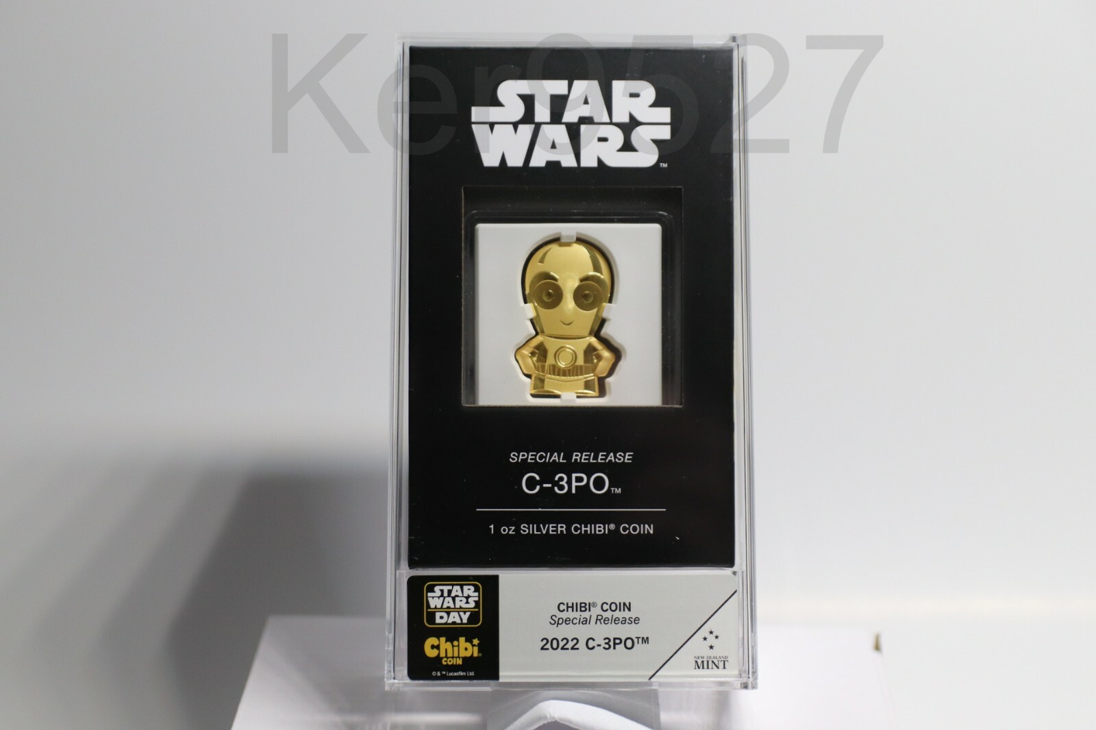 2022 Niue Star Wars C-3PO CHIBI 1oz Silver coin Gold gilded