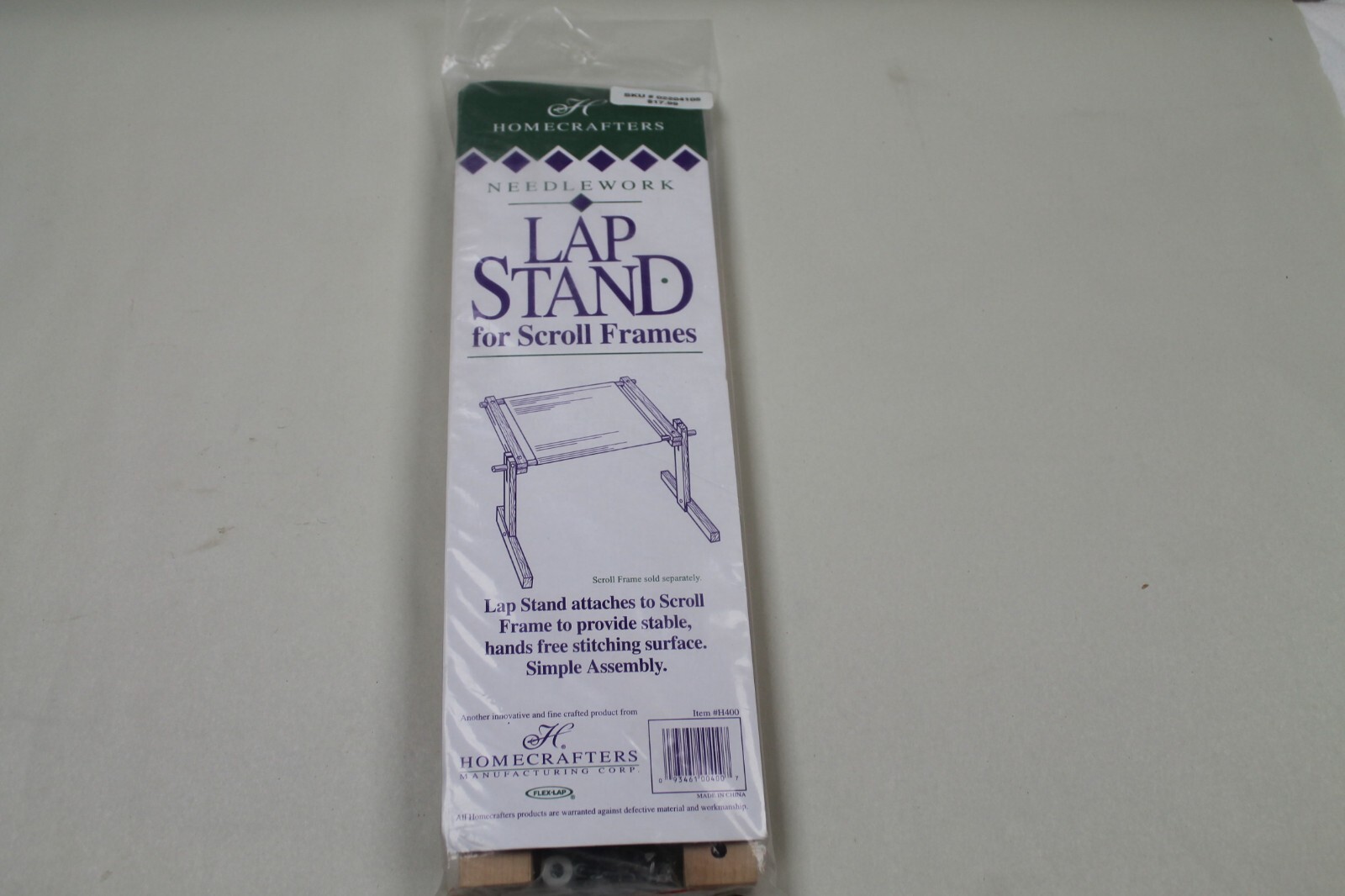 Homecrafters Needlework Lap Stand For Scroll Frames