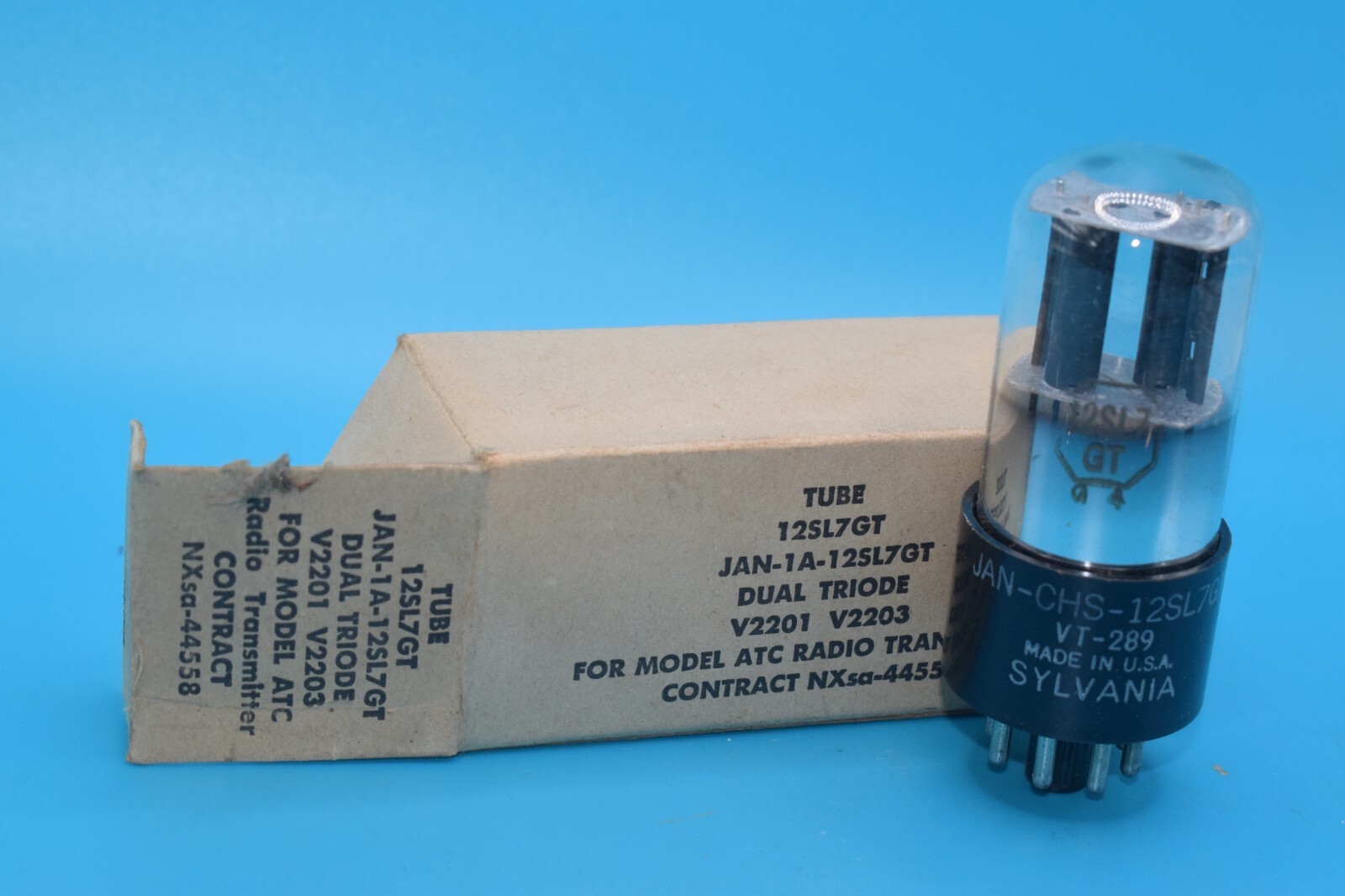NOS SYLVANIA JAN CHS 12SL7GT VT-289 VINTAGE TUBE - BAD BOY