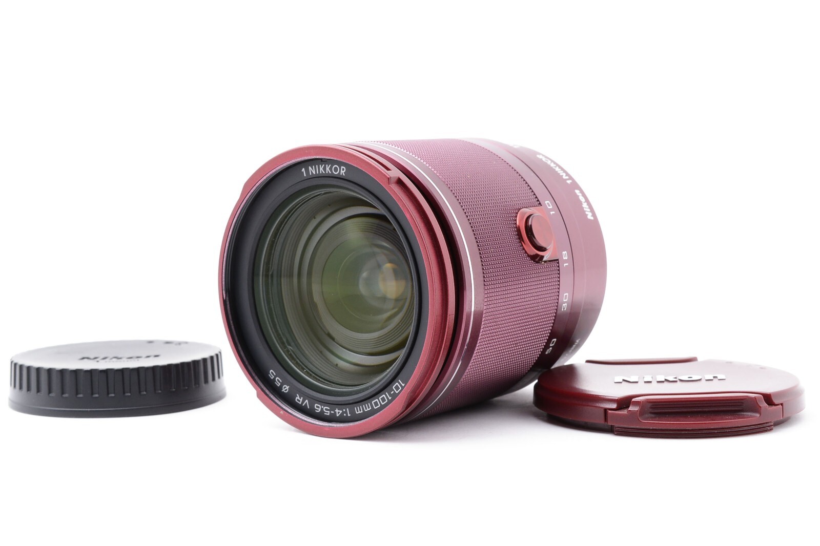 Nikon 1 NIKKOR 10-100mm F4-5.6 VR レッド ✨MINT✨ Nikon 1 Nikkor 10-100mm f4-5.6 VR Zoom Lens Red