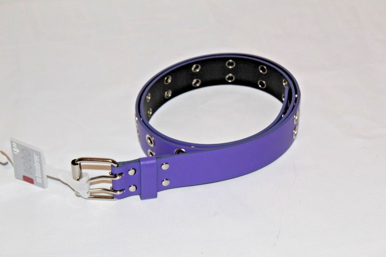 Lot of 10 No Boundaries 2XL double Grommet Ladies Fashion Belts Purple NOBO