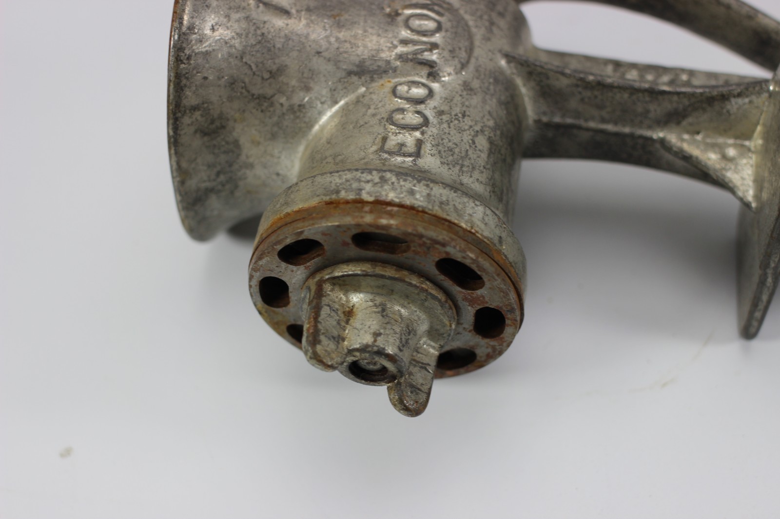 Vintage Economy #10 Tabletop Meat Grinder/Chopper, Wooden Hand crank Model USA