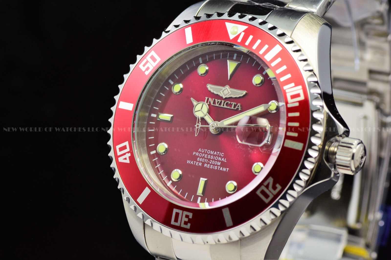 Invicta Mens 43mm Pro Diver AUTOMATIC NH35A BLOOD RED Dial