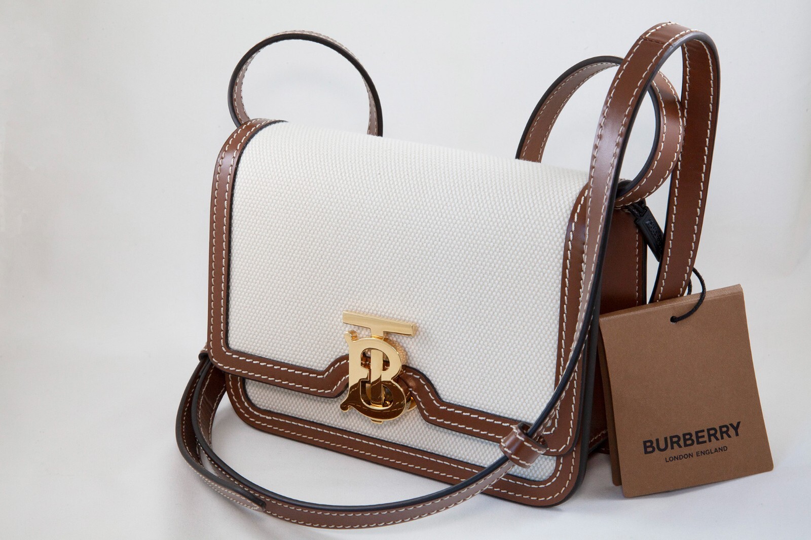 関税送料込- BURBERRY TB ミニ ローラバッグ 関税負担なし☆Burberry バーバリー ミニ ローラバッグ