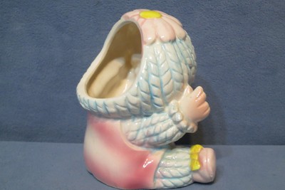 Vintage Nancy Pew Ceramic Baby Planter Raggedy Ann Style #7951 Japan Made 5