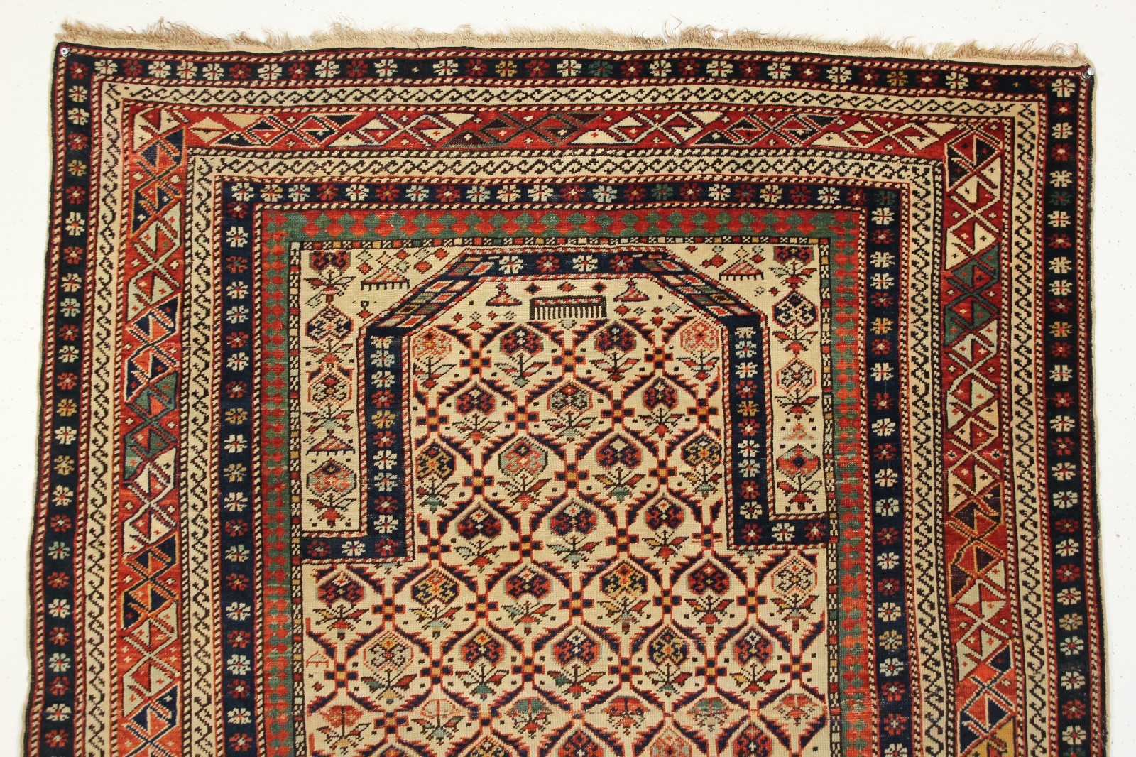 Antique Caucasian Dagestan Prayer Rug; Circa 1860; 3-8 x 4-10 ft.