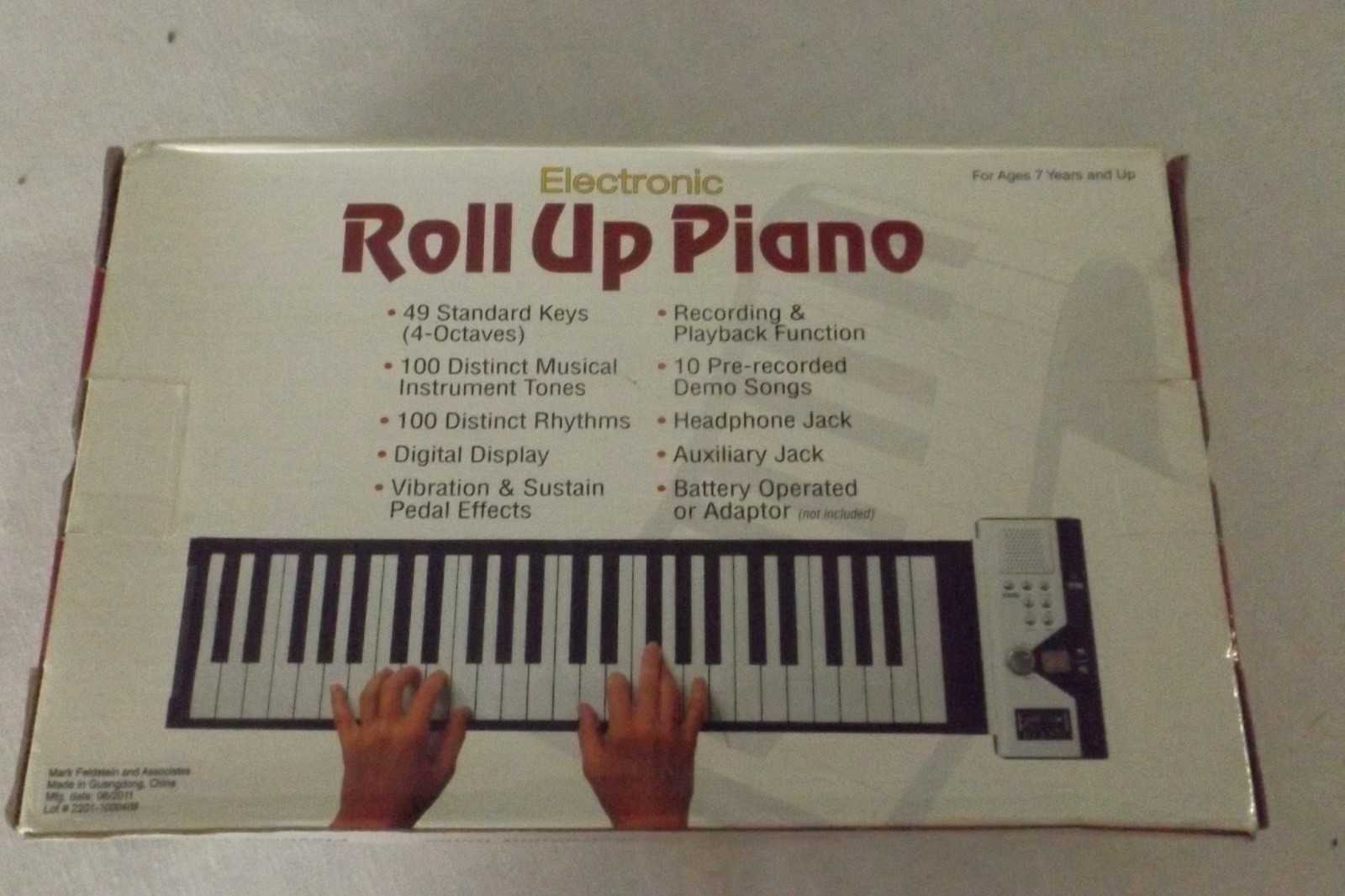 ELECTRONIC ROLL UP PIANO 49 KEY, 4 OCTAVE 100 DISTINCT RHYTHMS RECORDING & PLAYB